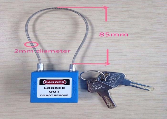 Замыкание безопасности Padlocks 2 Mm кабеля нержавеющей стали 38 Mm * 45 Mm * размер 20 Mm