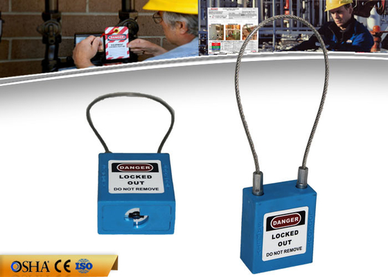 ZC-G31 Padlock замыкания безопасности кабеля стали 3.2mm 150mm с непроводящим