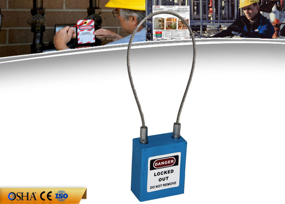 ZC-G31 Padlock замыкания безопасности кабеля стали 3.2mm 150mm с непроводящим