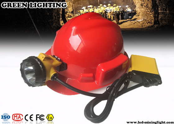 лампа крышки подземной горнорабочего 3W 10.4Ah, перезаряжаемые Headlamp СИД с предупредительным световым сигналом