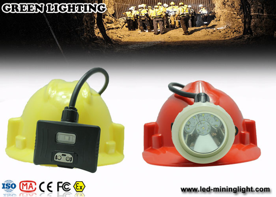 Headlamp шахтеров цвета кабеля 0.38M белый, свет трудной шляпы 8000 горнорабочих люкса IP68