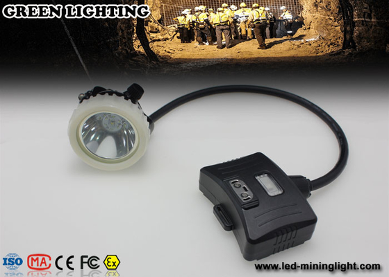 Headlamp шахтеров цвета кабеля 0.38M белый, свет трудной шляпы 8000 горнорабочих люкса IP68