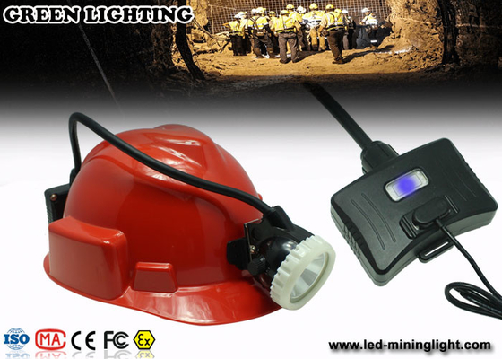 Headlamp шахтеров цвета кабеля 0.38M белый, свет трудной шляпы 8000 горнорабочих люкса IP68