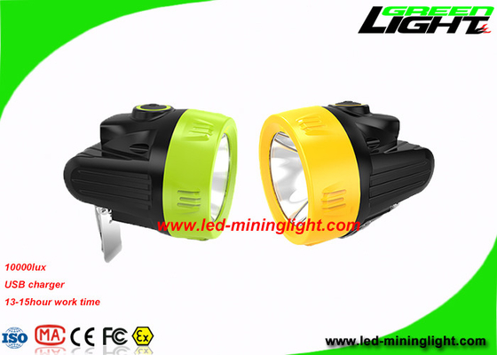 Облегченный Headlamp добычи угля 10000 люкс экономический с лучем заряжателя USB высоким