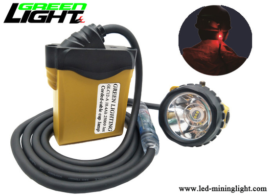 Headlamp шахтеров 3W, лампа крышки горнорабочих 25000lux 10.4Ah привязывает задний предупредительный световой сигнал