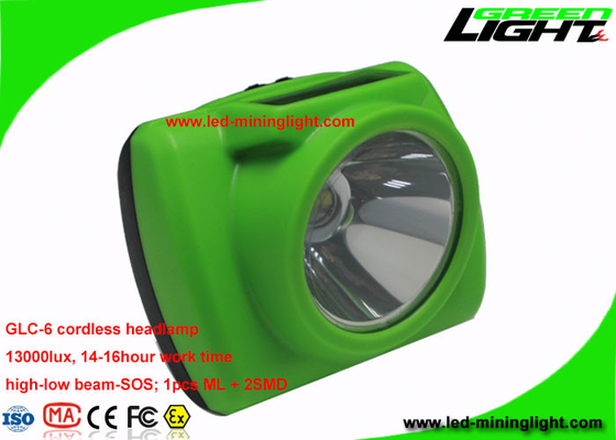 Бесшнуровой шахтер СИД освещает водоустойчивый Headlamp наивысшей мощности с Li - батареей иона