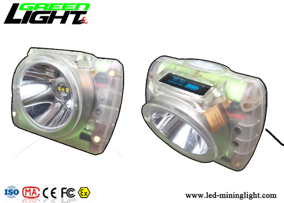 Headlamp приведенный экрана OLED водоустойчивый, бесшнуровое света трудной шляпы перезаряжаемые прозрачное