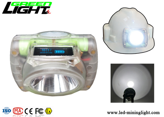 Headlamp приведенный экрана OLED водоустойчивый, бесшнуровое света трудной шляпы перезаряжаемые прозрачное