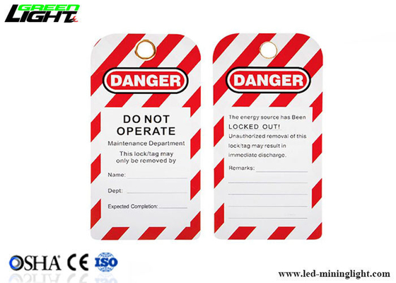 Замыкание безопасности PVC OSHA логотипа OEM маркирует подгонянный цвет
