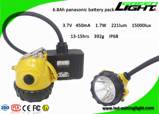 лампа крышки 6.8Ah минирования СИД 450mA 221lum 15000lux 3.7V привела минируя Headlamp
