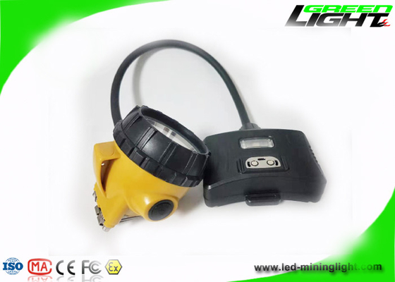 IP 68 Водонепроницаемая проводная шахтная лампа 221lum 15000Lux 6.8Ah Panasonic Battery Miner Headlight с задним сигнальным светом