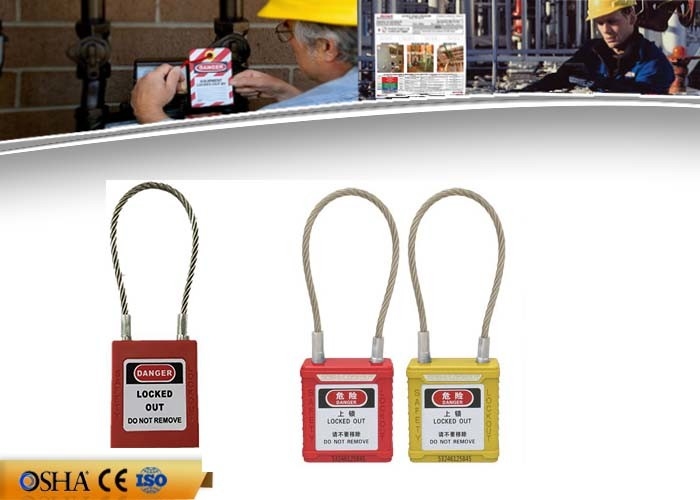 Замыкание безопасности Padlocks 2 Mm кабеля нержавеющей стали 38 Mm * 45 Mm * размер 20 Mm